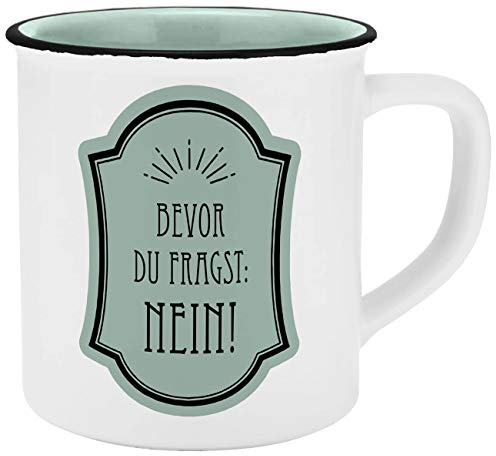 Tasse Nein Emaille-Optik 400ml