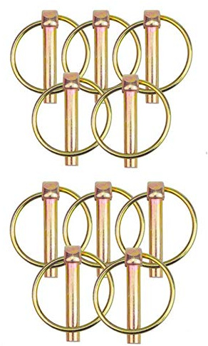10 Pcs 3/16” Linch Pin, Lynch Pin Disconnect Snap Pin for Farm Tractors Trailers Trucks Mowers Boat Kayak Canoe Trolley Horsebox Pin Clips (10 Pieces)