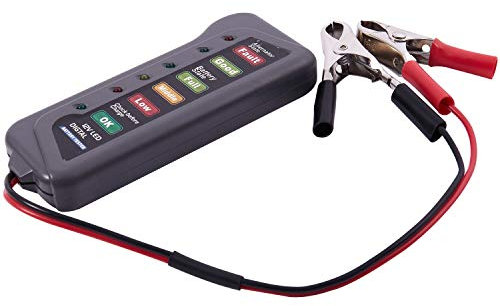 Dciustfhe 12 V Car Battery and Alternator Tester - Test Battery Condition & Alternator Charging (LED Indicator)