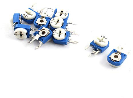 NEW LON0167 10 Stücke 100K Ohm Vertikale PCB Preset Variabler Widerstandstrimmer Potentiometer Blau(10 Pcs 100K ohm Vertical PCB Preset Variable Resistor Trimmer Potentiometer Blue