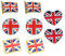 8PC Union Jack Great British England Flag Pin Badge UK United Kingdom Lapel Pin Brooches for Bag Hat Scarf Backpack Women Men Boys Girls