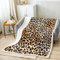 Loussiesd Leopard Drucken Wohndecke für Mädchen Kinder Braun Schwarz Leopard Kuscheldecke Männer Frauen Raumdeko Afrika Gepard Drucken Decke 130x150cm Safari Tiermuster Flanell Fleecedecke