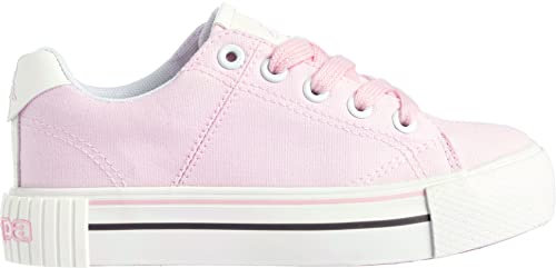 Kappa Mixte enfant Tudy Lace Canvas Jr Basket, Rose Clair Blanc, 35 EU