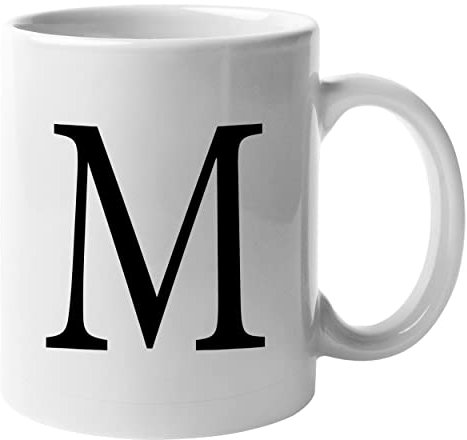 DigiPrint Graphics Alphabet Mug Letter M | Funny Coffee Cup | Novelty Tea Mug Gift | White, Present, Quality Printed (MUG052)