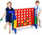 Maxmass Giant 4 in A Row, Four Connect Board Game Set with PU Basketball, 42 Jumbo Rings & Quick-Release Slider, Jumbo 4-to-Score Games for Indoor Outdoor