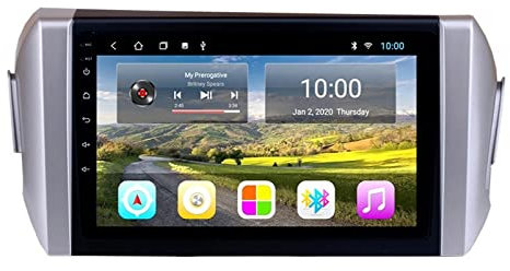 Android 10 Navi Autoradio 10 Größe für Toyota Innova 2015-2018 Kfz Navigationsgerät Touchscreen High Definition, Karten Europa, Updates über Wi-Fi (Color : TS10 6G-128G 360)