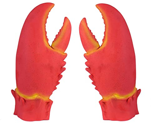 Valentoria Fun Lobster Crab Claws Gloves Hands Weapon Cospaly Toy Halloween Costume Pretend Dress Up Play Game Party Festival Gag Props (Hands)