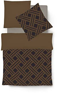 fleuresse Damast Bettwäsche Black Premium Lillesand Messing