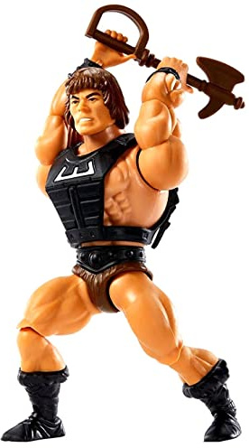 Masters of the Universe Origins Action Figure, WUN-DAR, Savage He-Man, Articulated Collectible Motu Toy with Accessory and Mini Comic (HDY24)