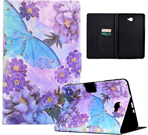 Aswant Funda para Samsung Galaxy Tab A 10,1 2016 (SM-T580 / SM-T585), Carcasa con Soporte Función, Funda Antichoque Galaxy Tab A6 10.1 2016 (Flores Esfenoidal)
