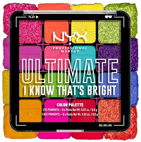 NYX PROFESSIONAL MAKEUP Ultimate Shadow Palette I Know That's Bright 12,8 g
