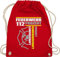 Shirtracer Turnbeutel Rucksack - Taschen - Feuerwehr 112 Prozent Einsatz Kameradschaft Leidenschaft I Freiwillige Feuerwehr Geschenk - Unisize - Rot - feuerwehrgeschenke beutel feuerwehrfrau
