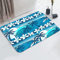 YISUMEI Badezimmerteppich 42x60 cm Badematte Gummisohle Rutschfester Waschbar Absorbierender Badvorleger Schnelltrocknend(Palme)