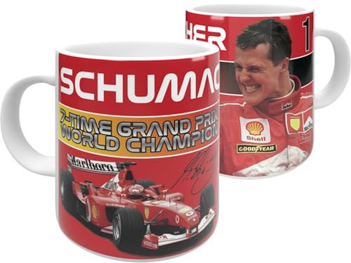 Partisan Michael Schumacher Tasse - F1 Champion - 325 ml, Keramik, Tasse, Becher, 11oz, Sport