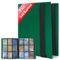 JUSONEY Sammelkarten Album - 540 Pockets Sammelalbum 30 Seiten Pro 9 Pocket mit Wasserdichte Grün Buchdeckel Perfekt zum Sammeln von Karten für MTG Magic für Match Atta（Grün）