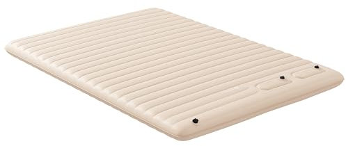 Outsunny Double Air Bed with Foot Pump and Carry Bag, Inflatable Mattress for Guest, Camping, Travel, 195 x 140 x 10cm, White