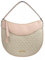 MIchael Kors Dover Large Half Moon Shoulder Bag Hobo Vanilla MK Pink Powder Blush, Vanille-Pink