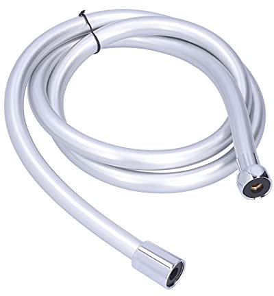 Tuyau de Douche en PVC de 1,5 M, Tuyau de Douche Haute Pression Antidéflagrant pour Camping-car Douchette à Main Lisse pour Salle de Bain Remplacement de Tuyau de Douche RV