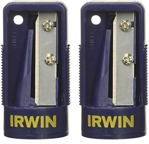 IRWIN Strait-Line 233250 Anspitzer (Packung mit 2, Kunststoff, Kein Strom, Blue, Bürobedarf)
