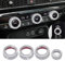 deemars 4PCS Innen dekoriert Knopf Knopf Abdeckungen, Schalterknopf Knopfabdeckung Ring, Air Condition Knopf Schalter Trim, Bling Autozubehör AC Knopfabdeckungen Kompatibel mit 2022 11th Civic