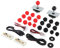 SUPYINI 2-Spieler-Spiel-DIY-Kit mit USB-Computer, Joystick, Platine, Gamepad, 30 Kassettentasten, Rot, Schwarz