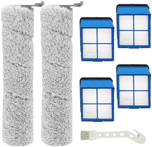 HomeTimes Repuestos para BISSELL CrossWave OmniForce Aspirador Inalámbrico en húmedo y en seco Cepillo Rodillo y Filtro Aspirador 3912N (2+4)