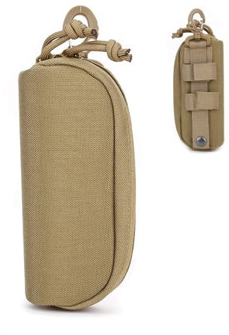 GMYIAK Tragbare Taktisches Brillenetui für Outdoor Brillenetui Mit Haken Zum Befestigen Am Gürtel Wasserfest Stoßfeste Schutzbox Sonnenbrillen Etui Bergsteigen Reisen Brillentasche(khaki)