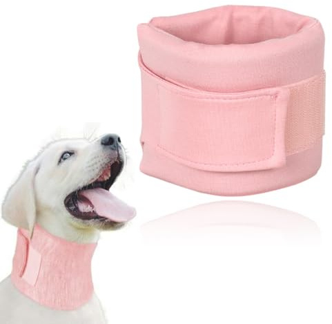 MIRKUZI Halskrausen für Hunde, Haustier Halskrause Hundehalskrause Halskrause Katze, Verstellbar Genesungshalsband für Welpen Hunde und Katzen Nach Operation und Verletzungen (Pink)