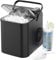 Rebongki Ice Maker Machine, Countertop 9 Cubes in 6 Mins, 12kg in 24 Hrs Self-Cleaning, 2 Size Portable Cube Maker With Scoop and Basket for Home, Kitchen, Office, Bar