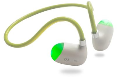 EJEAS X3 Open Ear Headphones Wireless, Bluetooth 5.3 Air Conduction Sports Earphones with Night Running Light for Running, Cycling, Sports (Green)