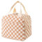 Nanxson Isolierte Kühltasche 9L, Kordsamt Thermotasche Lunchtasche Tragbar Lunchbox Faltbare Isoliertasche für Arbeit Schule Büro Picknick Reise (9L,Kaffee Kariert)