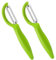 AUAUY 2pz Pelapatate Universale, Pela Verdure, Sbucciatore Manuale, Pelapatate Girevole, Lame Affilate in Acciaio Inossidabile, Sbucciatore Impugnatura Ergonomica per Frutta e Verdura（Verde）