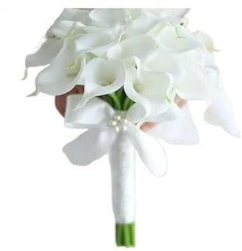 TENVORA Ramos de Novia,Ramo de Novia Flores Preservadas Novia con Flores, Ramo de Alta simulación y Ramo Que Nunca se marchita, Ramos de Dama de Honor