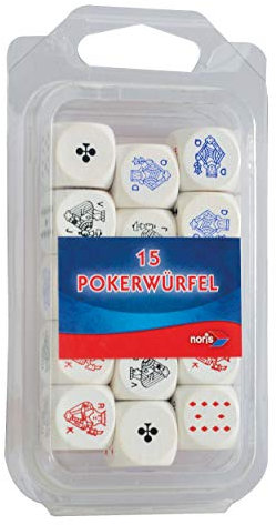 Noris 606151045 - Holz Pokerwürfel, 16 mm
