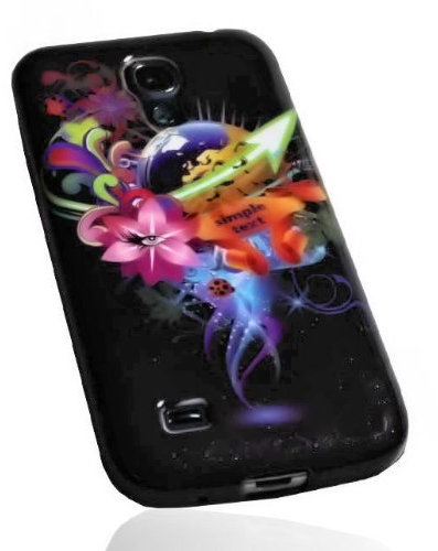 Design No.2 - Silikon TPU Handy Hülle kompatibel mit Samsung i9190 Galaxy S4 Mini - Cover Case Schutzhülle Bumper