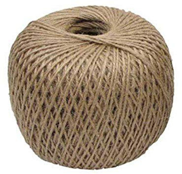 60 m de ficelle de jute naturel, corde en toile de jute 3 plis, Tissu, marron, 60m