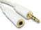 White 1m 3.5mm Jack Headphone Extension Lead/Gold Plated Jack Audio Cable (1 Metre)