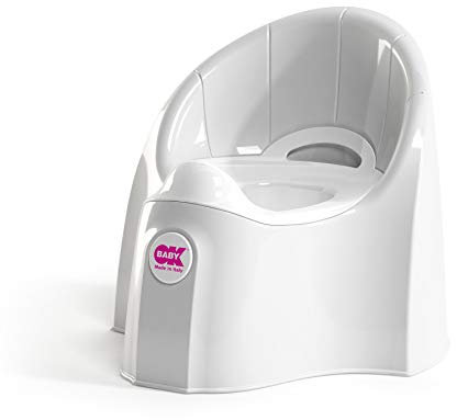 OKBABY Pasha - Pot pour Enfants, Assise Anatomique et Conteneur Amovible - Blanc
