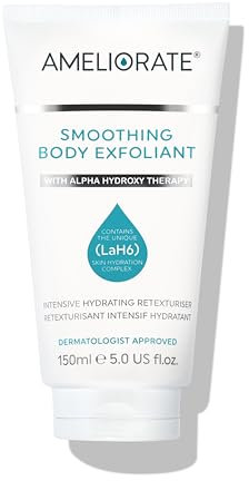 Ameliorate Glättendes Körperpeeling, 150 ml, Lab6, Sheabutter, Kokosöl, dermatologisch getestet, für die Wechseljahre, BSF-zugelassen