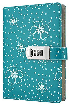 Abschließbar A5 Größe PU Leder Diary Book Diary Book Größe 145 x 210 mm (Stift ist Shooting Requisiten, nicht im Lieferumfang enthalten) TPN107 145x210mm(5.71x8.27 inch) -Green
