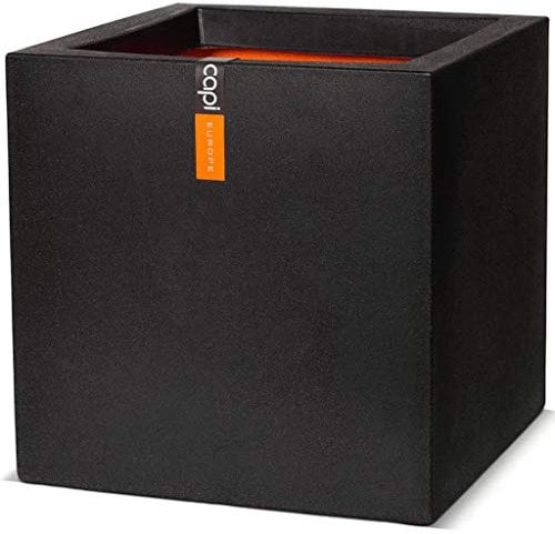 Capi Pflanzgefäß Urban Glatt quadratisch 30 x 30 cm Schwarz Blumentopf Hochbeet
