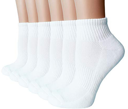 FORMEU Women's Moisture Wicking Athletic Low Cut Ankle Quarter Cushion Socks