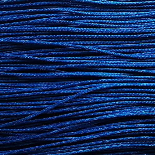 Waxed Cotton Cord 1mm,20m Jewellery Making & Bracelet Necklace Craft (14. Navy Blue)