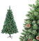 LARS360 150cm Künstlicher Weihnachtsbaum, Christbaum Tannenbaum Grüne PVC mit Schnee-Effekt, Christbaum PVC Weihnachtsbaum für Zuhause, Büro, Geschäfte und Hotels Weihnachten-Dekoration