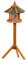 trendmile Premium Vogelhaus - Futterhaus mit Ständer 133x44x44cm aus Naturholz