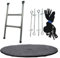 CZON SPORTS | 3 accessories for 8ft / 250 cm trampolines: ladder + cleanliness cover + anchoring kit