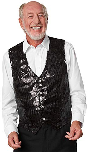 dressforfun 901000 Herren Pailletten Anzug Weste, V-Ausschnitt, Ärmellos - Diverse Größen -
