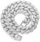 Kubanische Kette Herren Iced Out,20MM Herren Goldkette Miami Platin überzogen Weißgold Halsband Halskette 75cm,Volle Cz Diamant Schnitt Zinken-Set,Geschenk für Ihn