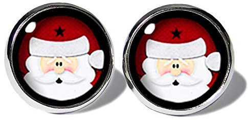 Weihnachtsmann Ohrstecker ABOUKI Damen Mädchen Kind Kinder Edelstahl Ohrschmuck Motiv Nikolaus Santa Claus Ohrringe Weihnachten