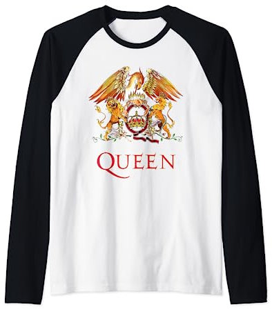 Queen Official Classic Crest Raglan Baseball Tee